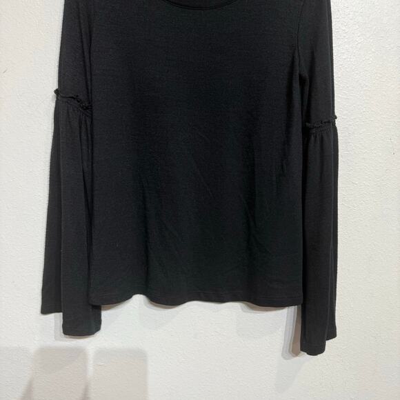 Gap Top Black Tiered Bell Sleeves Flared Pullover Sz XS - Picture 7 of 10